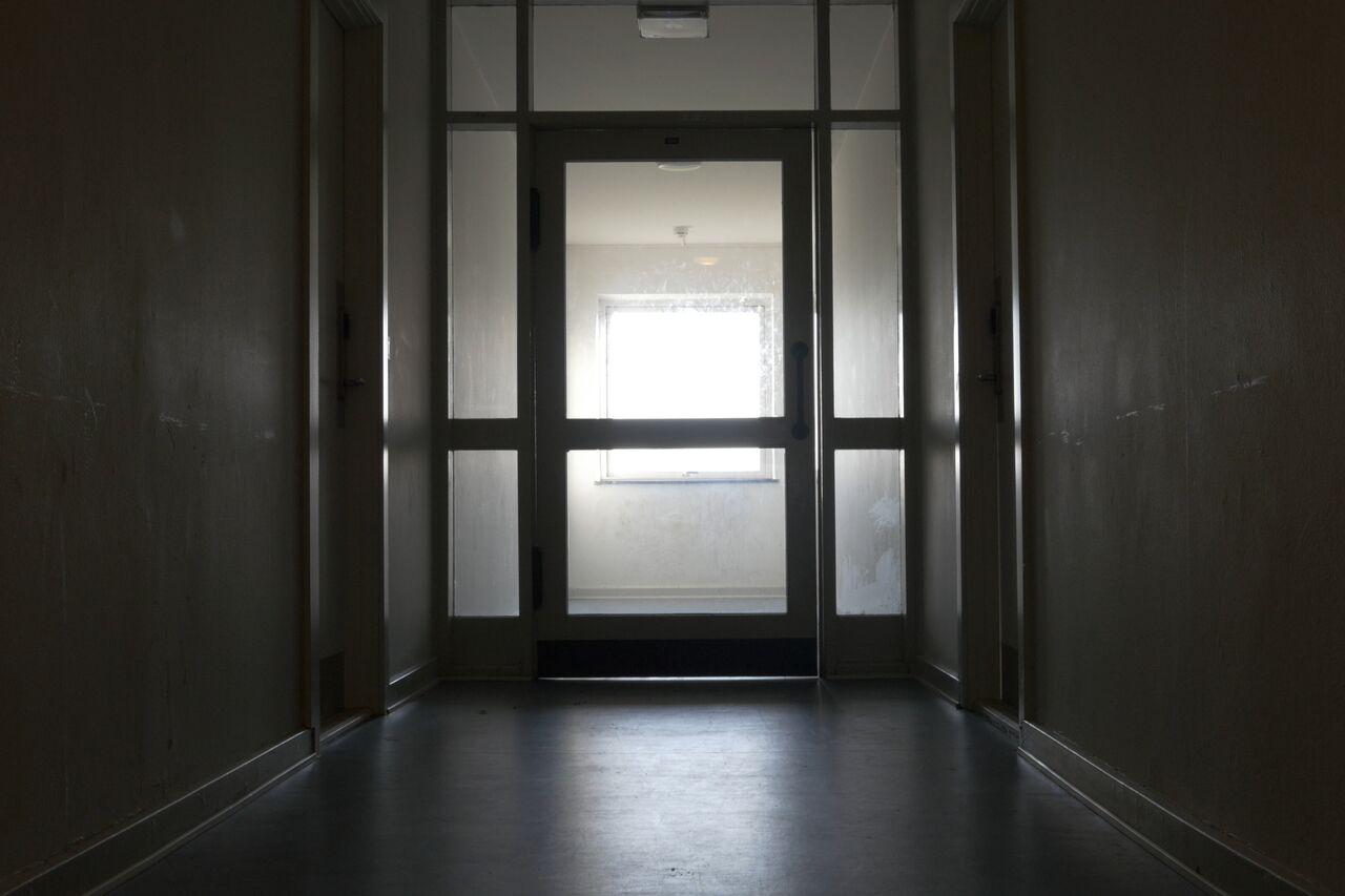 Picture of a detention centre door 