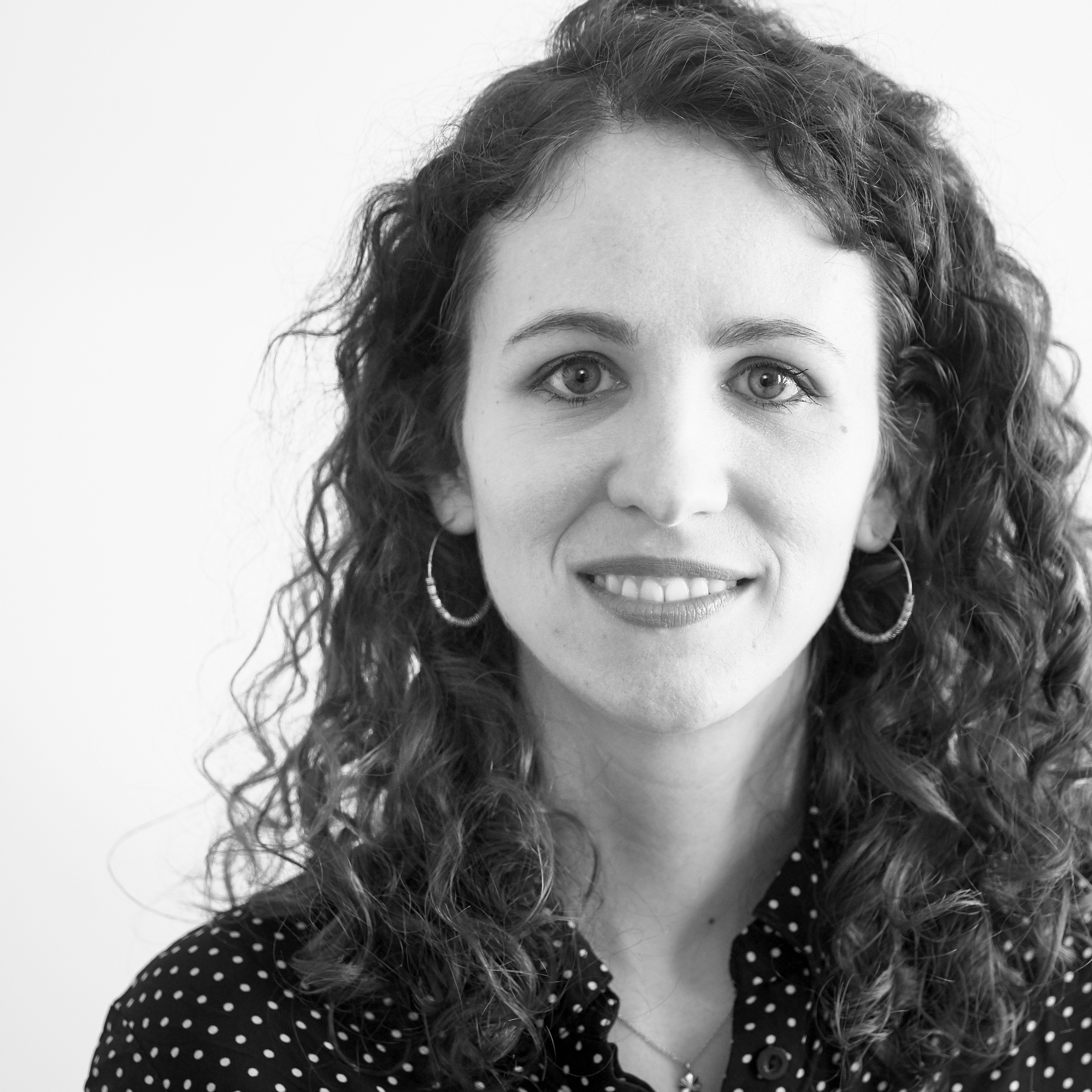 A black and white photo of Raffaela Kunz.