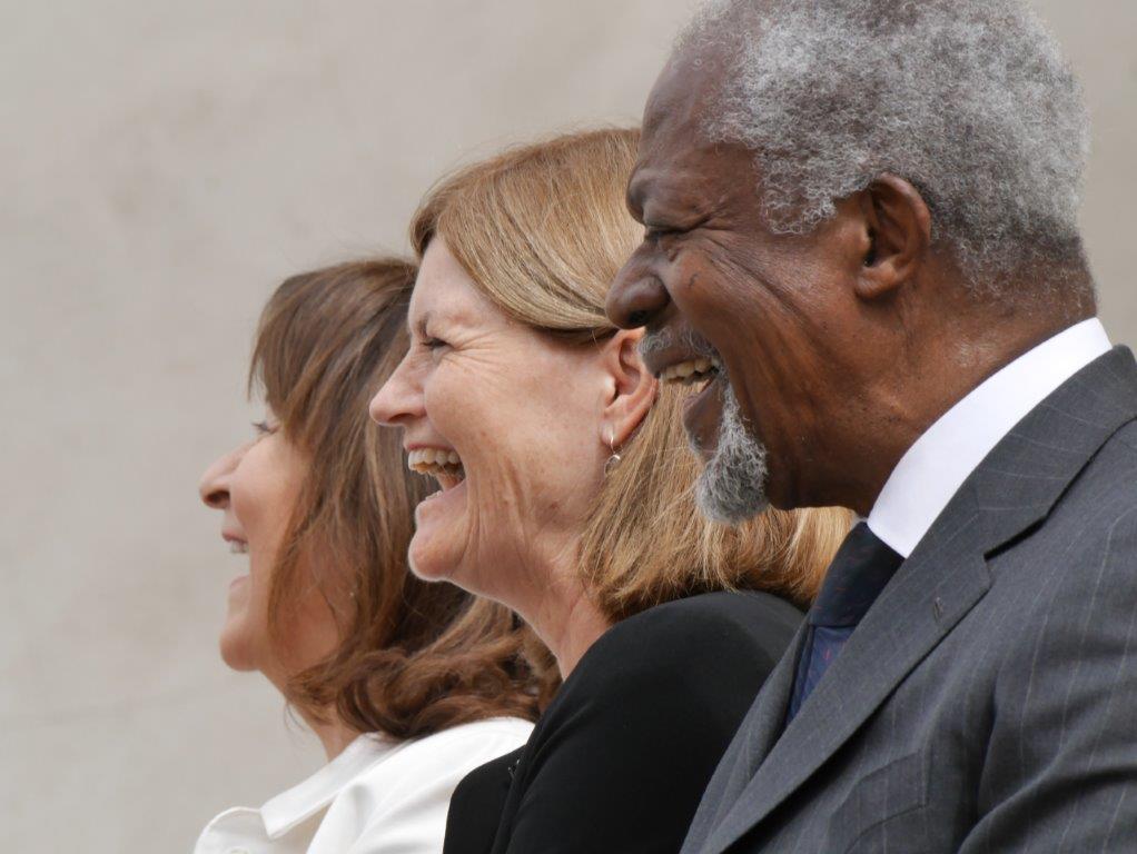 Helena Kennedy, Kate O´Regan and Kofi Annan on 15 June 2018