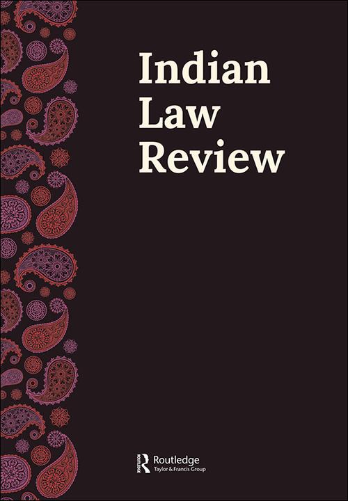 Front cover of the Indian Law Review journal
