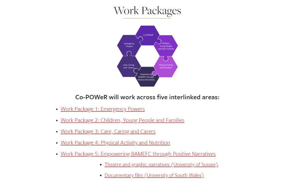 CoPOWeR workpackages