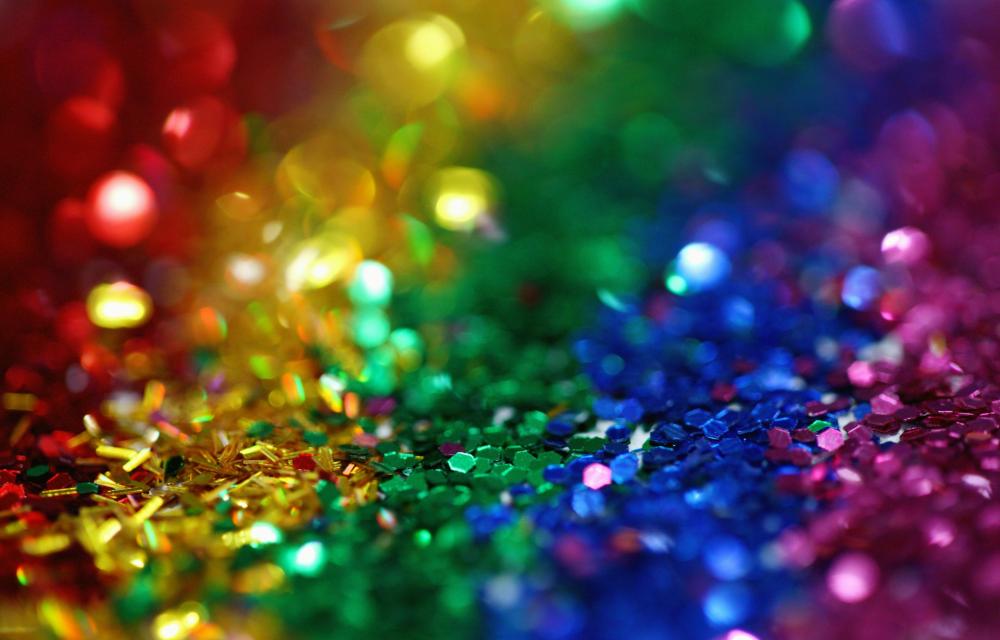 Glitter in rainbow color