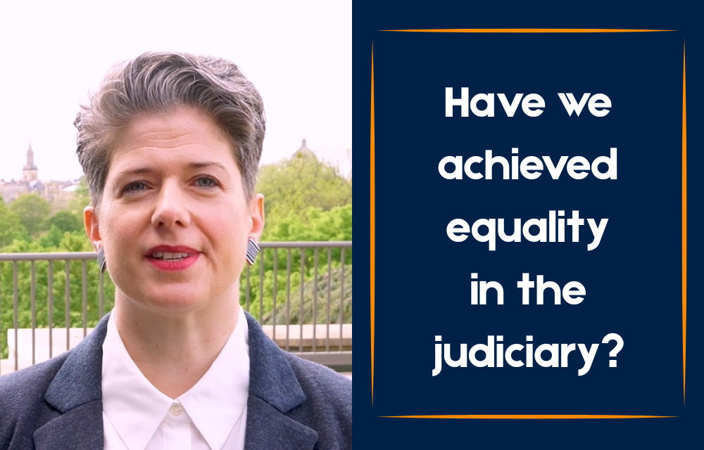 Picture of Dr Barbara Havelková next to the words 'Have we achieved equality in the judiciary'