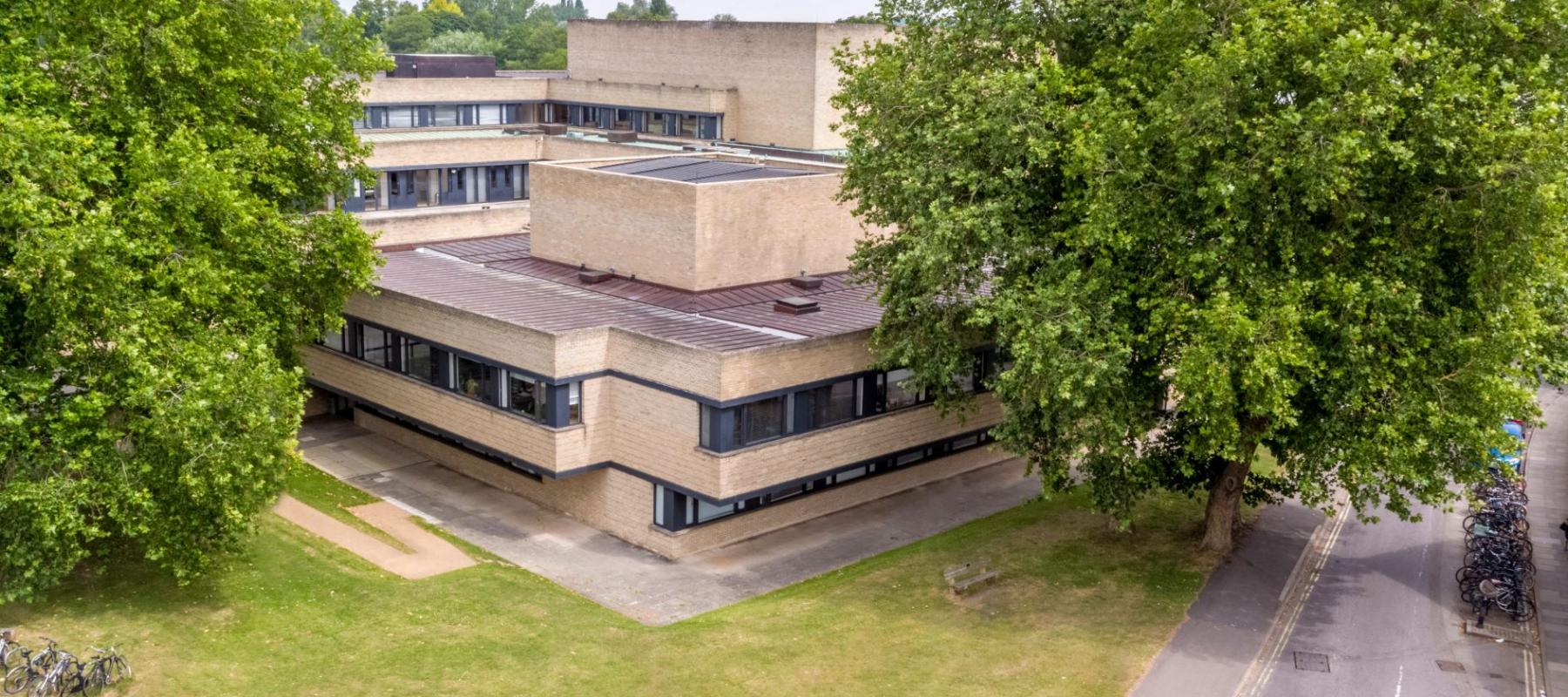 Drone photo of St Cross Building