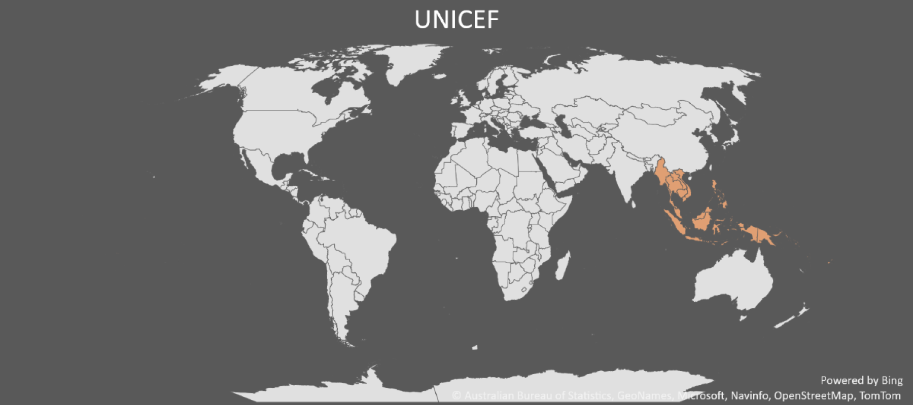 World map showing countries covered by the UNICEF Covid Vaccine no-fault compensation scheme