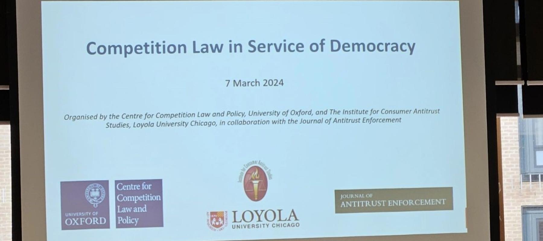 CCLP Democracy and competition event
