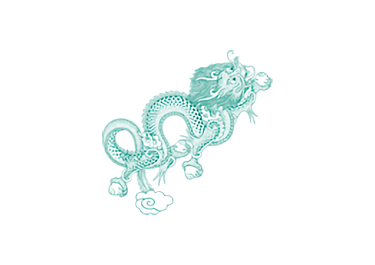 Tibetan turquoise dragon
