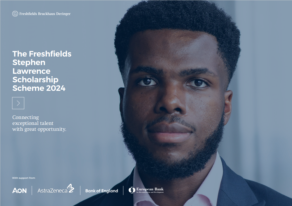 Freshfields Stephen Lawrence Scholarship Scheme 2024