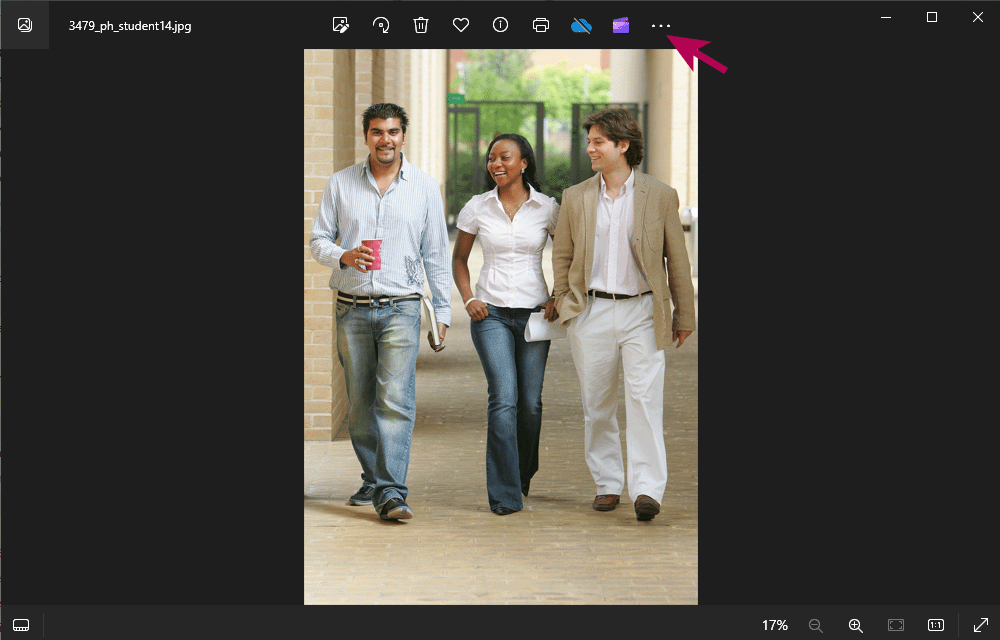 sample image open in default app