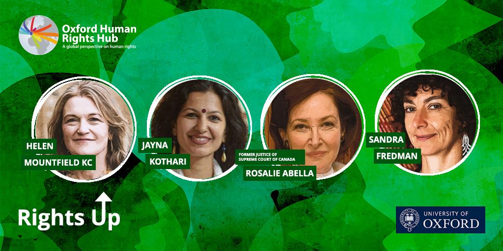 Image of Oxford Human Rights Hub logo against a green background. The words RightsUp are written on the bottom.