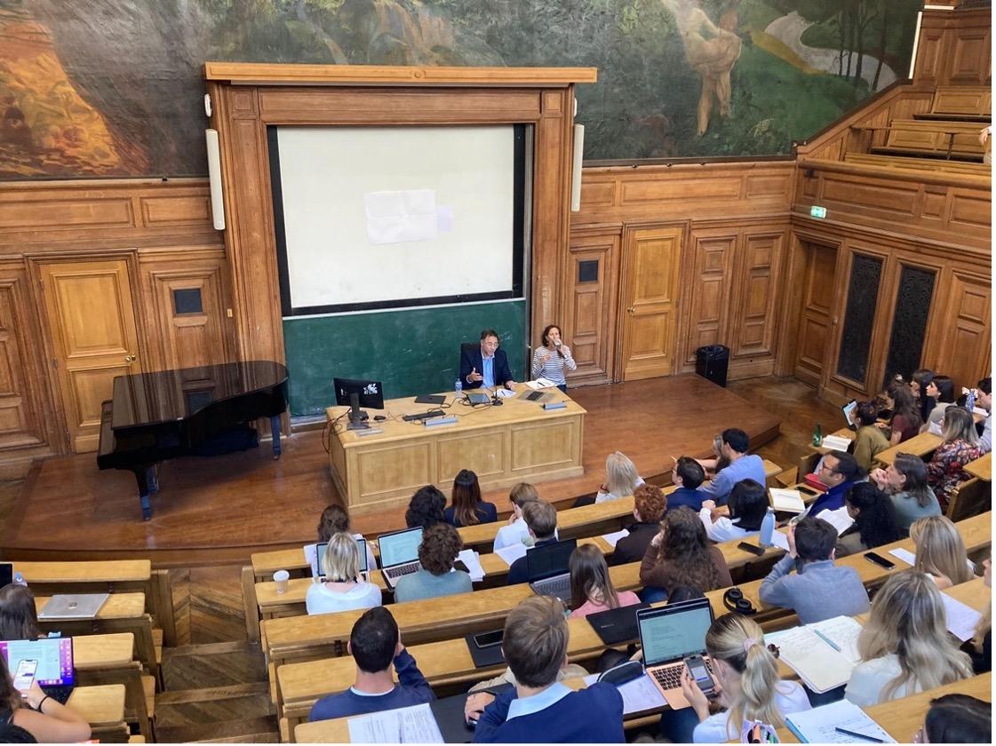 Matthew Goldberg speaking at Université Paris I Panthéon-Sorbonne