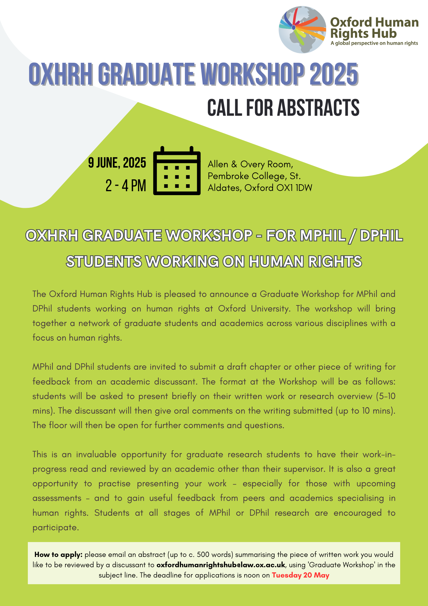 Poster of Graduate Workshop 2025