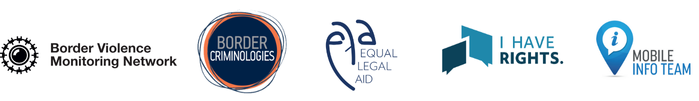 banner with logos of the participating organisations: BMVN, Border Criminologies, Equal Legal Aid, I Have Rights, and MIT
