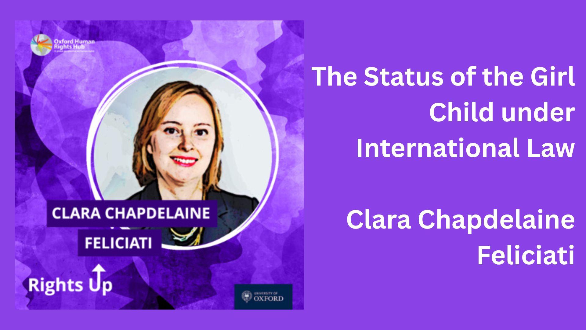 Poster of OxHRH RightsUp Podcast against a purple background. 