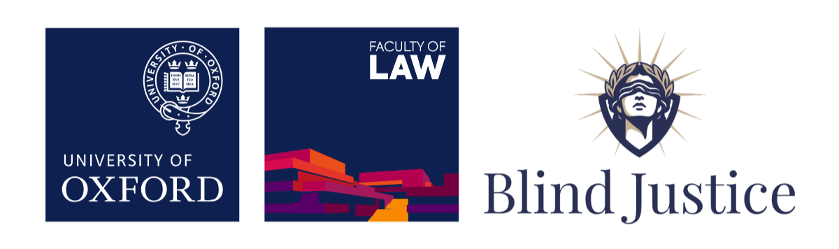University of Oxford, Faculty of Law and Blind Justice logos