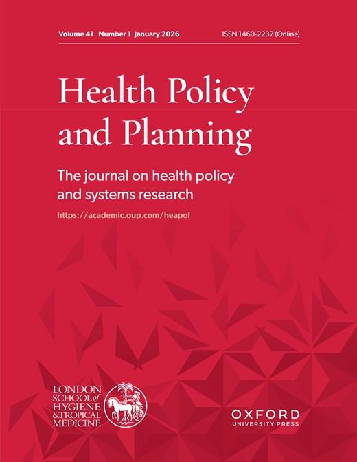 Health and Policy Article cover
