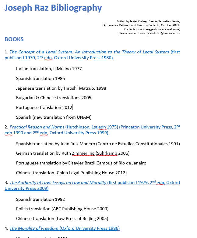 Front page of the bibliography