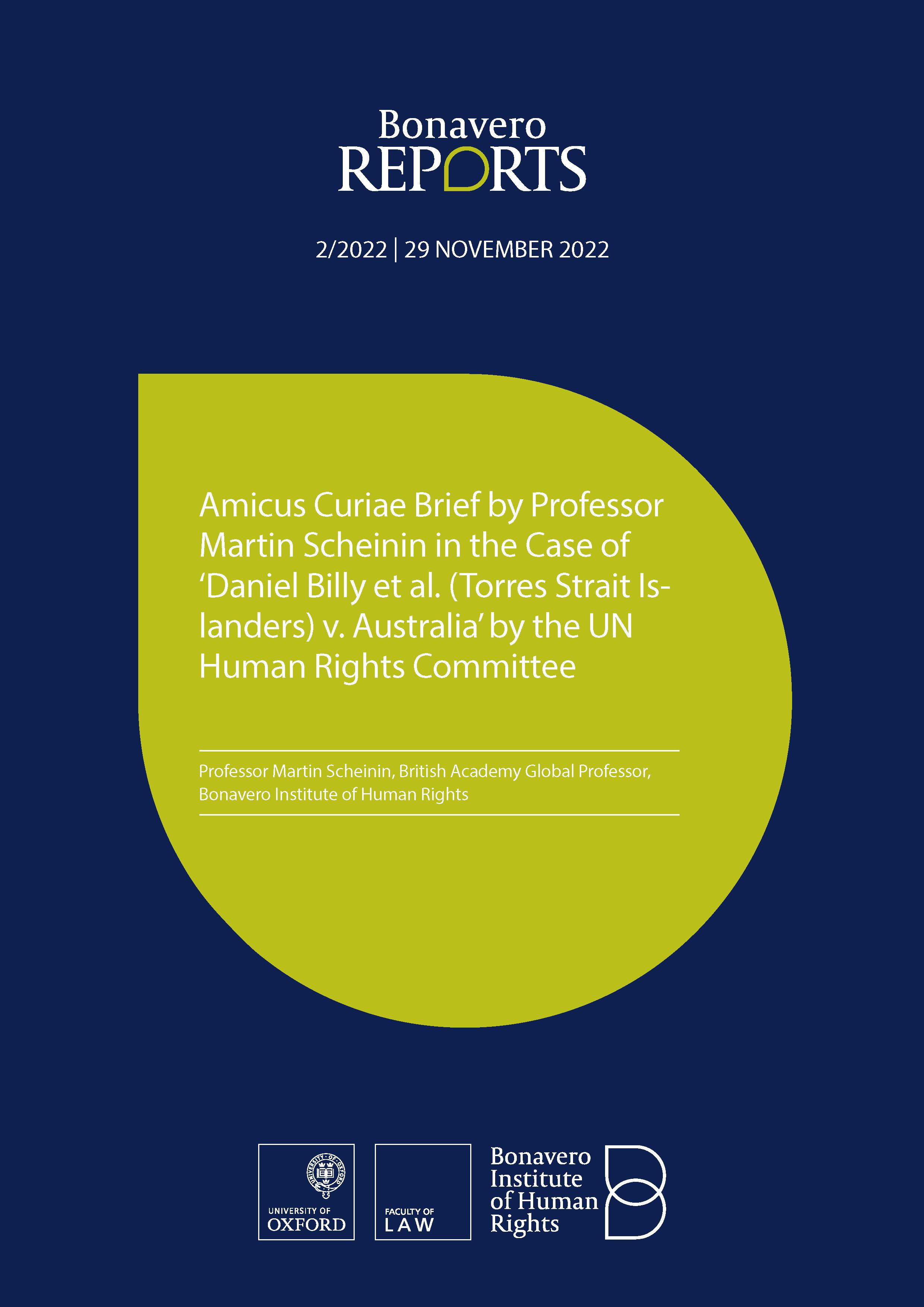 Bonavero Report NO. 2/2022 Cover Page 