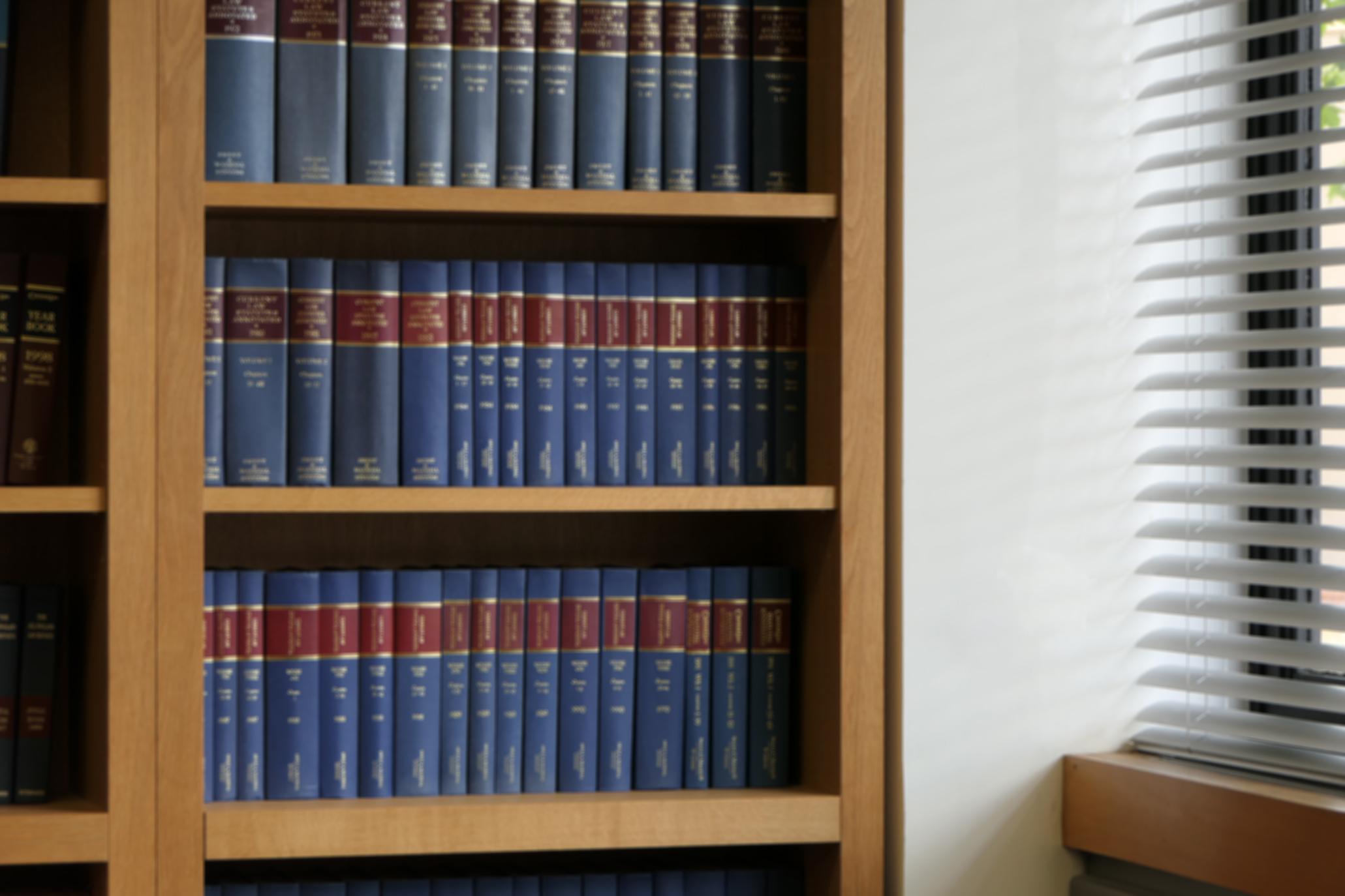 Bookshelf and window