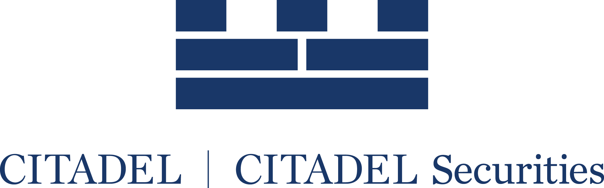 Citadel and Citadel Securities log. Blue stacked blocks.