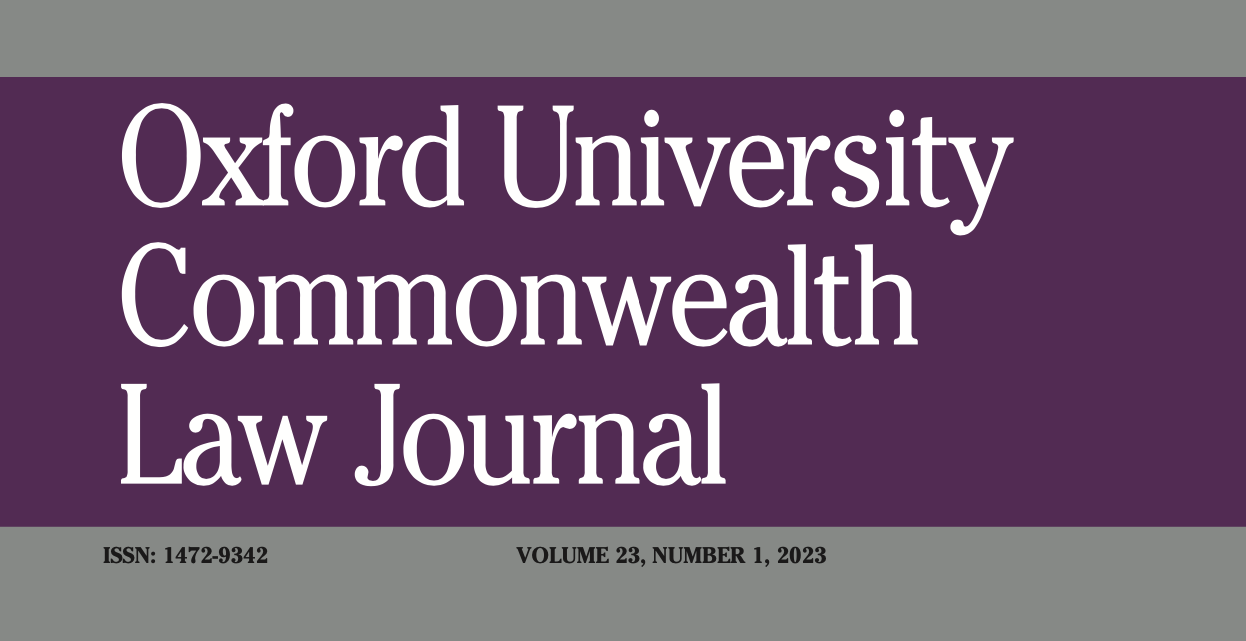 Cover for Oxford University Commonwealth Law Journal, Volume 23, Issue 1