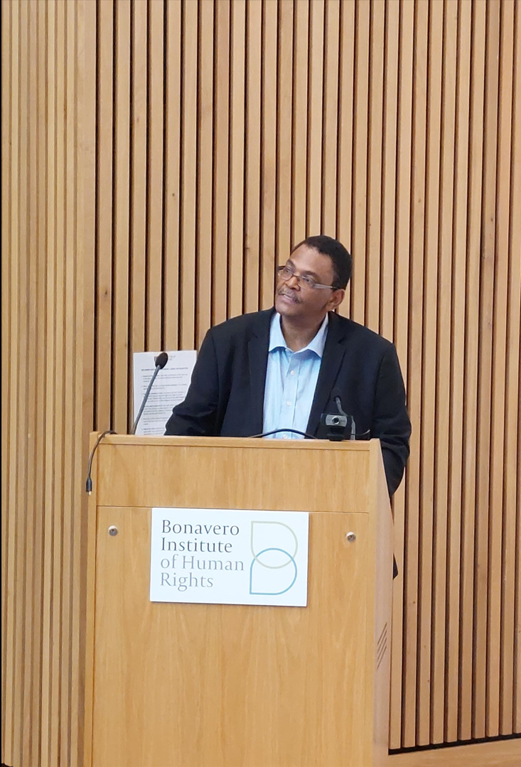 Justice Majiedt speaking at the Bonavero Institute of Human Rights in 2022