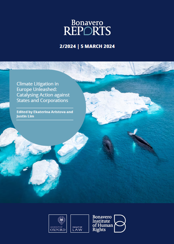 Cover of the report showing melting icebergs in the ocean
