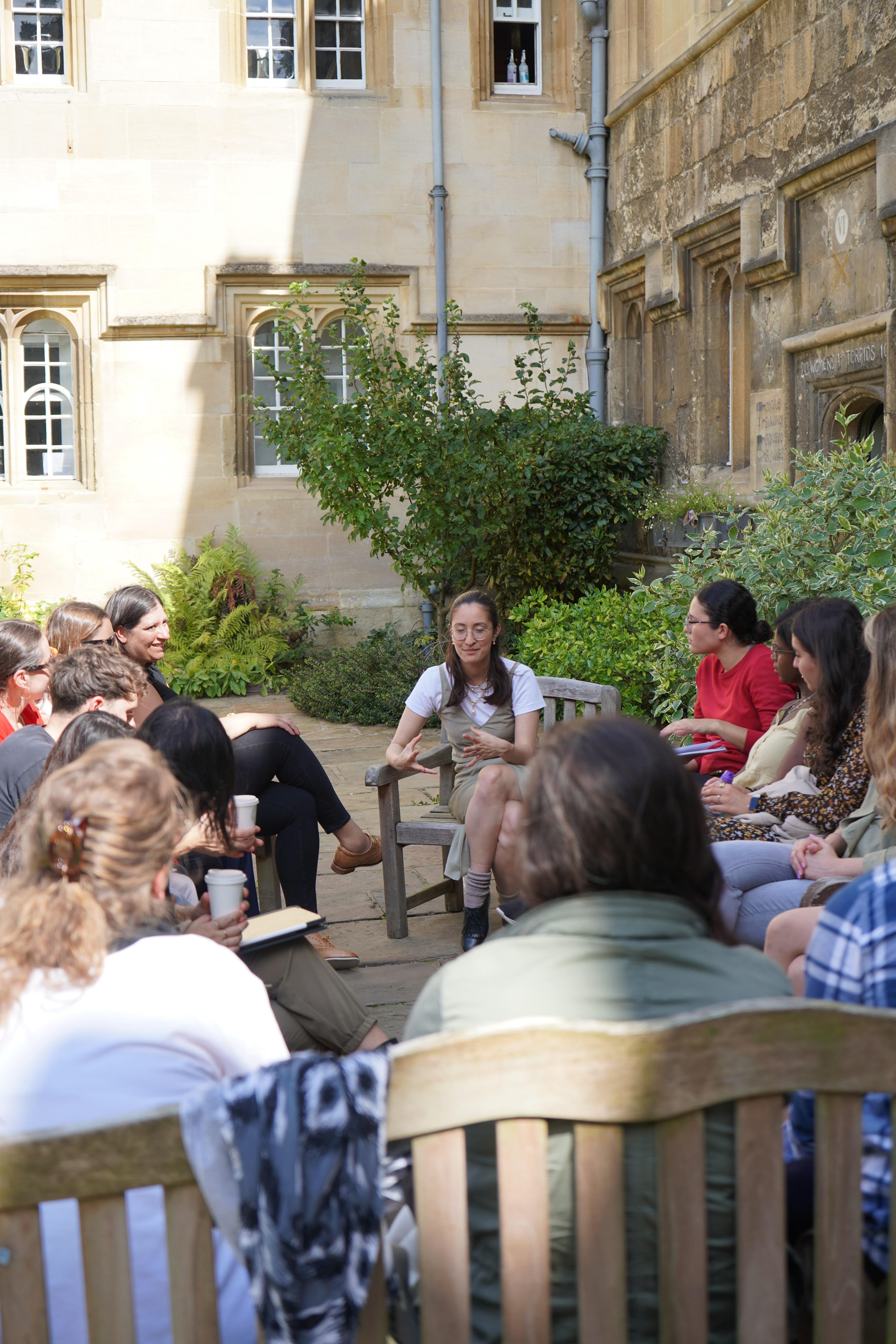 Discussion Group in the Jesus College Quad