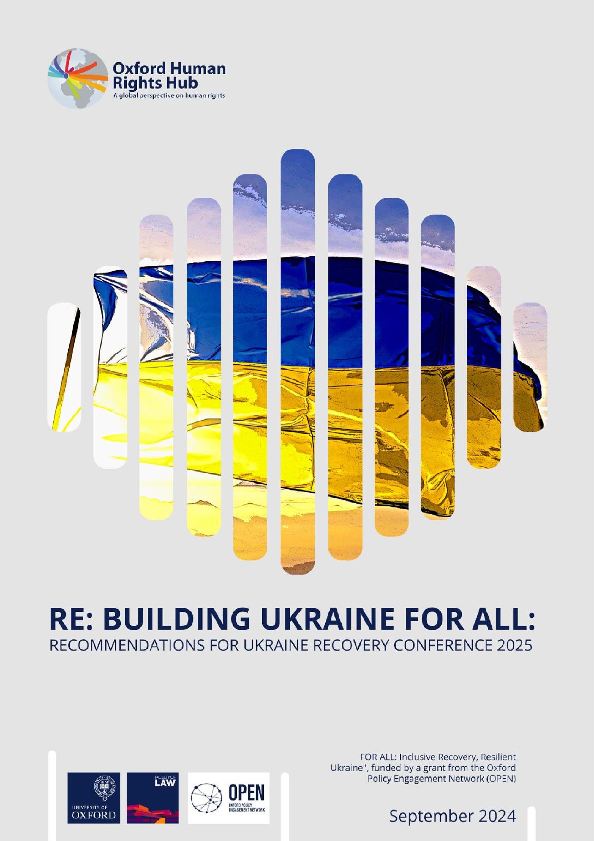Rebuilding Ukraine report cover