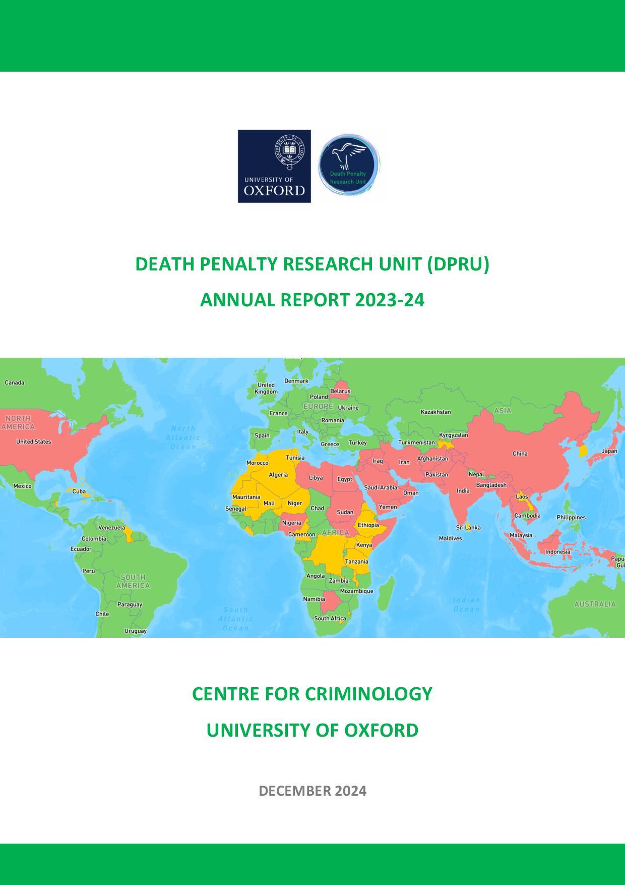 Front cover of DPRU Annual Report 2023-24