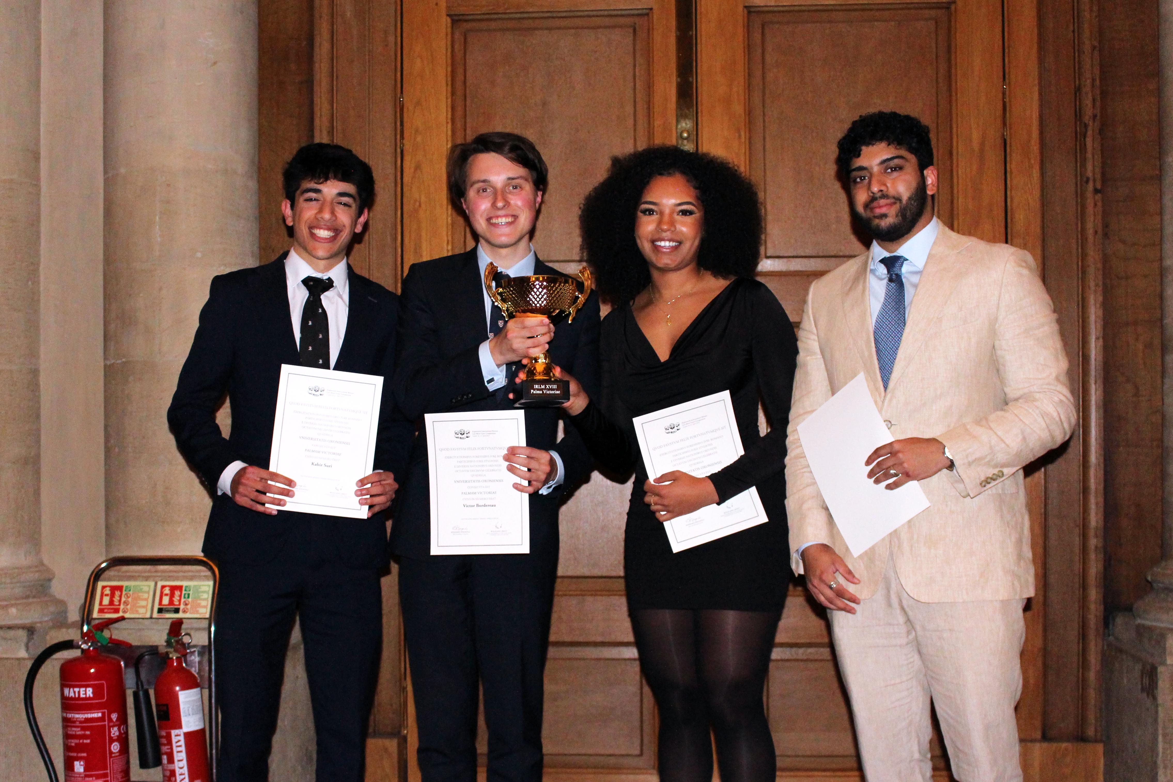 18th International Roman Law Moot winning team members 