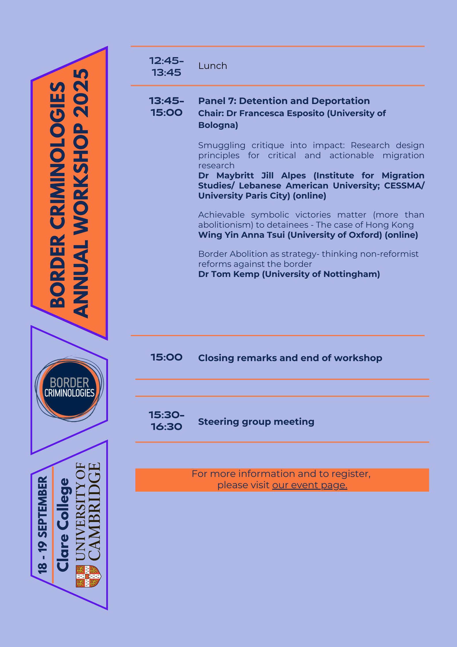 agenda for the workshop 4