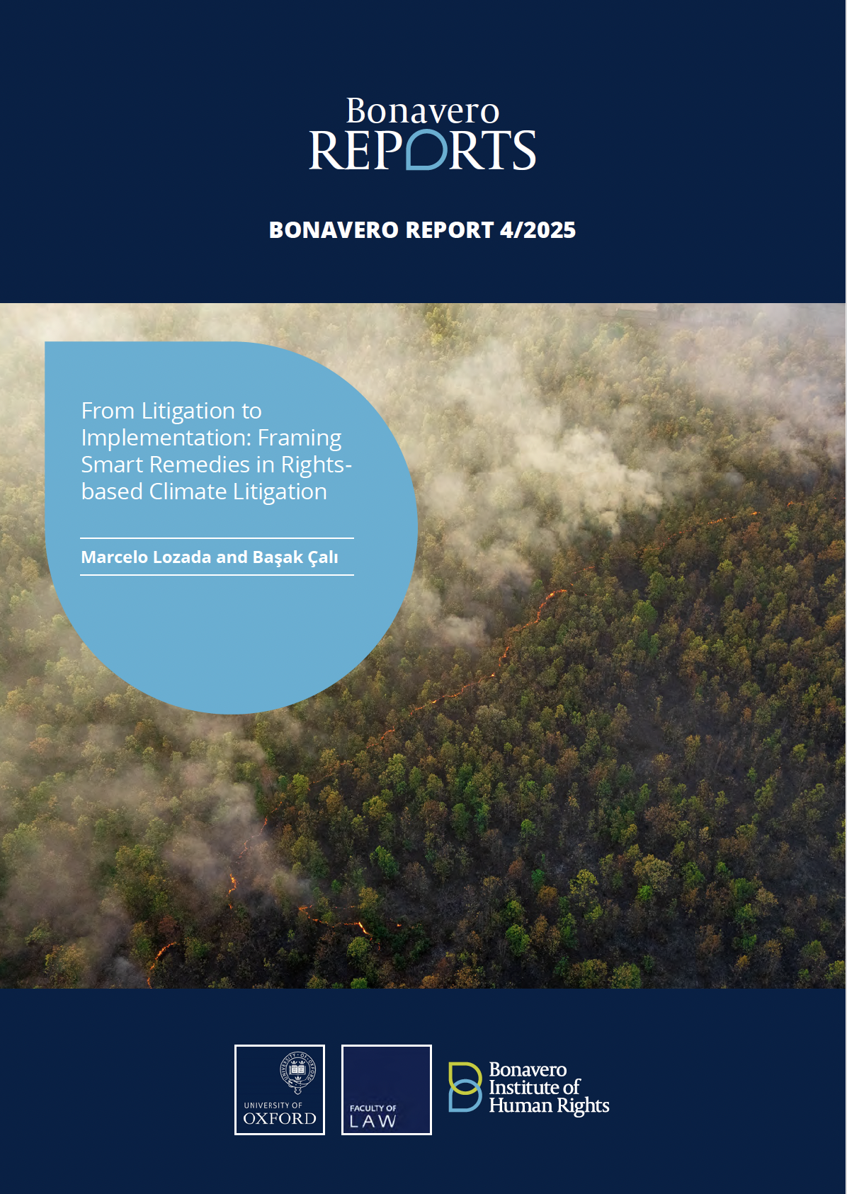 Front cover of Bonavero Report 4/2025 on Human rights-based remedies in climate litigation
