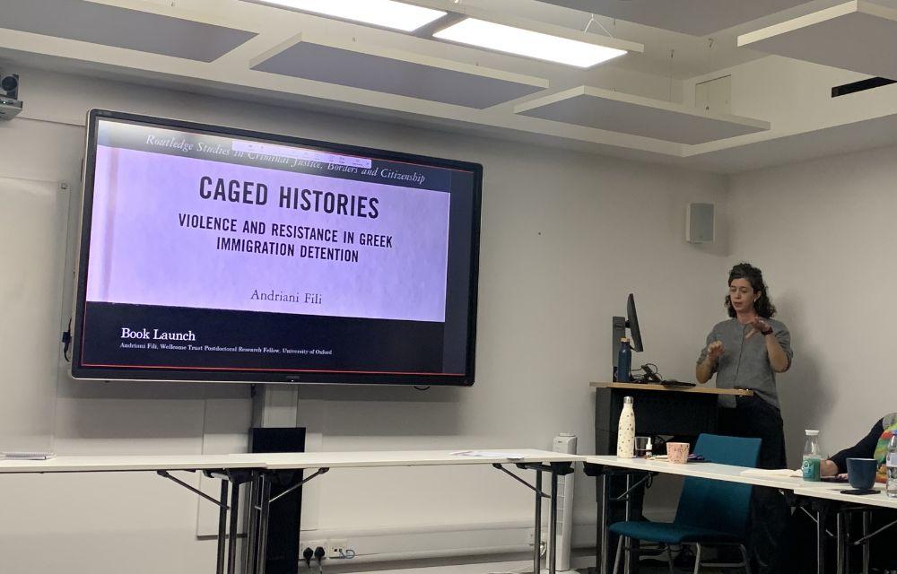 Dr Andriani Fili at the launch of her new book.