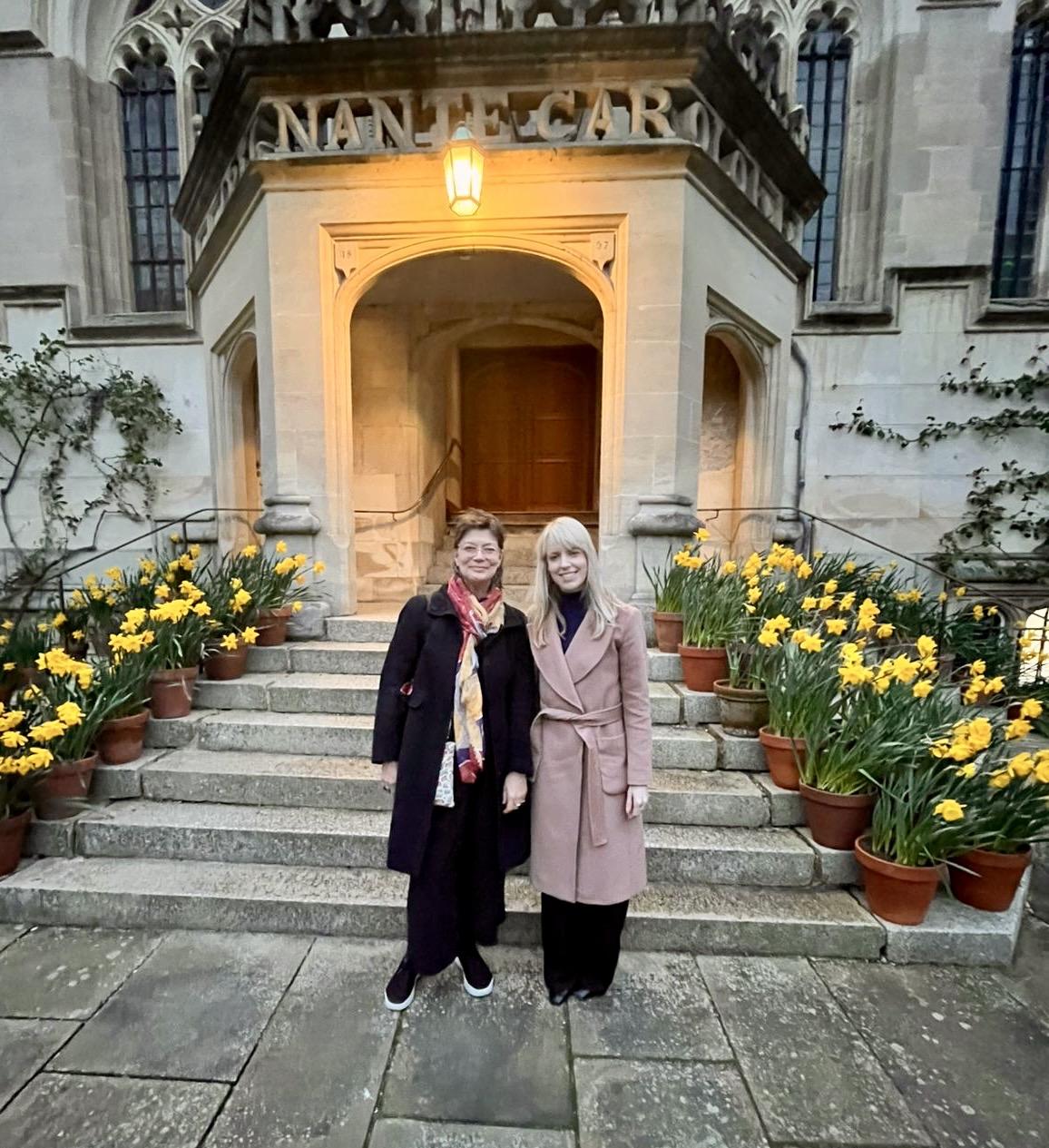 Dr Jaime Lindsey and Margaret Doyle, who worked together on a project exploring the potential of mediation in medical disputes, pictured at Oriel College.