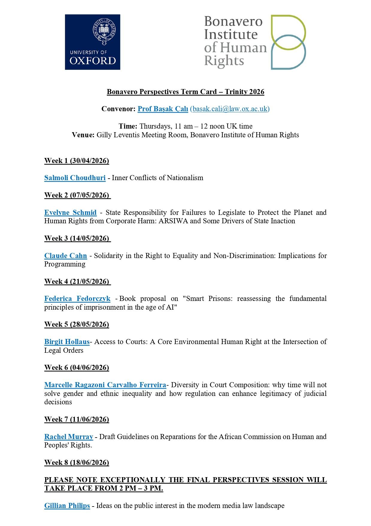 BIHR Perspective Term Card Trinity 2026