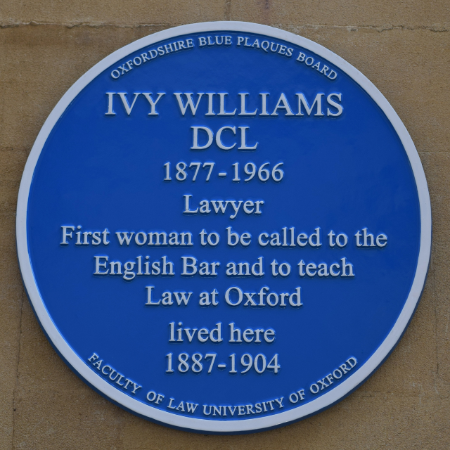 Dr Ivy Williams' blue plaque