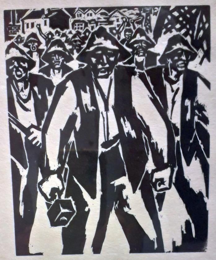 The image is a work by Đorđe Andrejević Kun titled Blood-soaked Gold